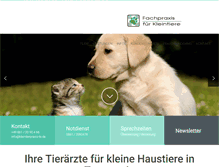 Tablet Screenshot of kleintierpraxis-ts.de